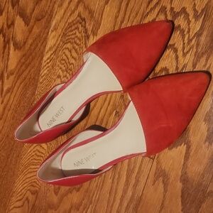 Nine West Red Two Part Flat